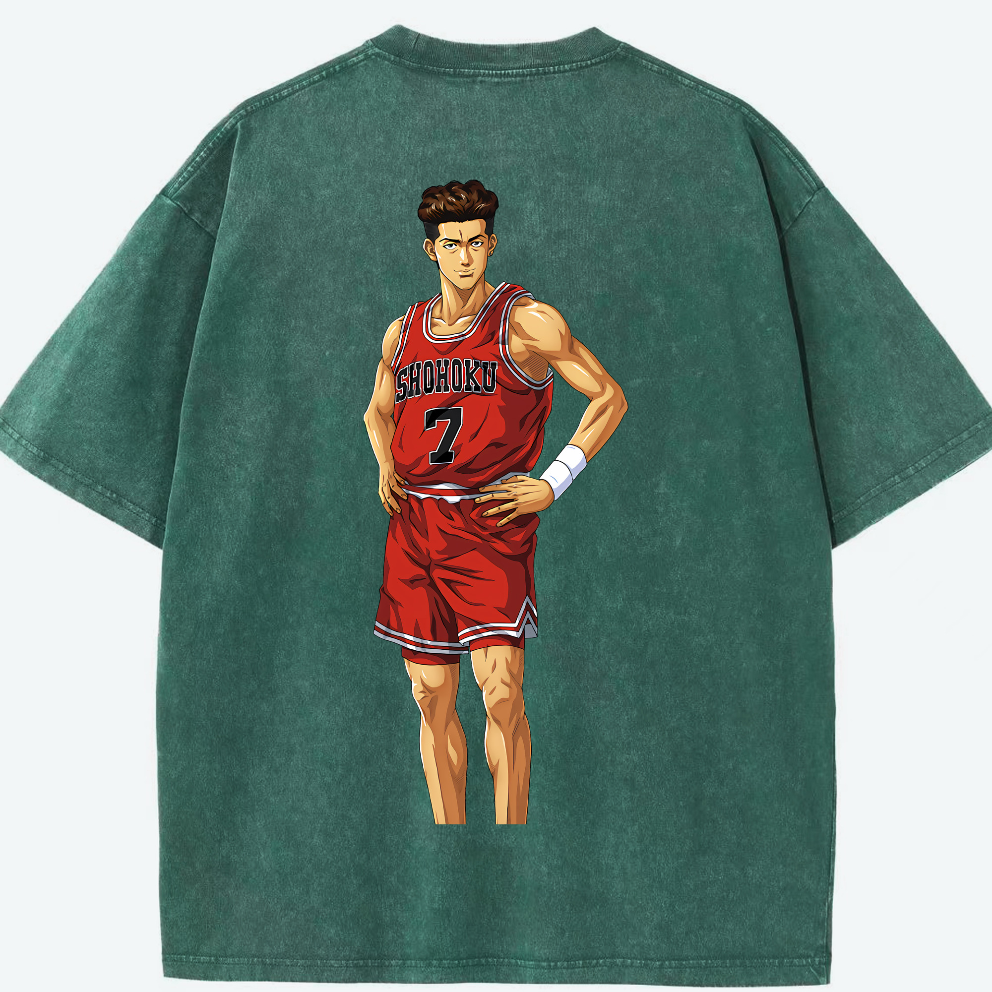 （画像用） SLAM DUNK／スラムダンク 綿100% ヴィンテージ風 半袖Tシャツ（背面プリント）